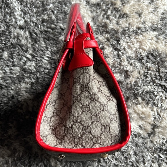 Red & brown/tan Handbag - Picture 5 of 7